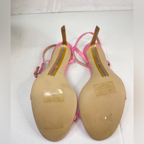 Sam Edelman Doran Strappy Sandal Women Pink Confetti Stiletto Heel 9.5 M (g 118) - Picture 9 of 9